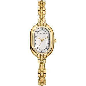 Cheetah Women's Gold White Gold Bangle Small Vintage Bracelet Waterproof Watch